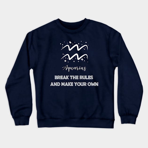 Aquarius Zodiac Crewneck Sweatshirt by Salasala